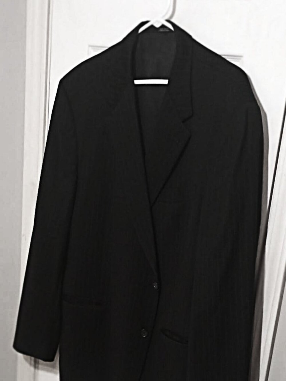 Hart Schaffner Marx Men Charcpal Pinstripe Blazer Only  48L